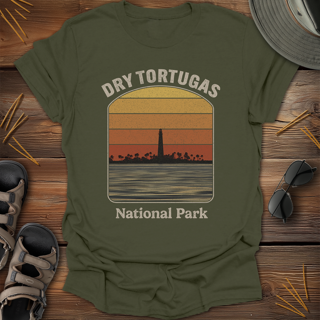 Dry Tortugas National Park Retro Sunset T-Shirt