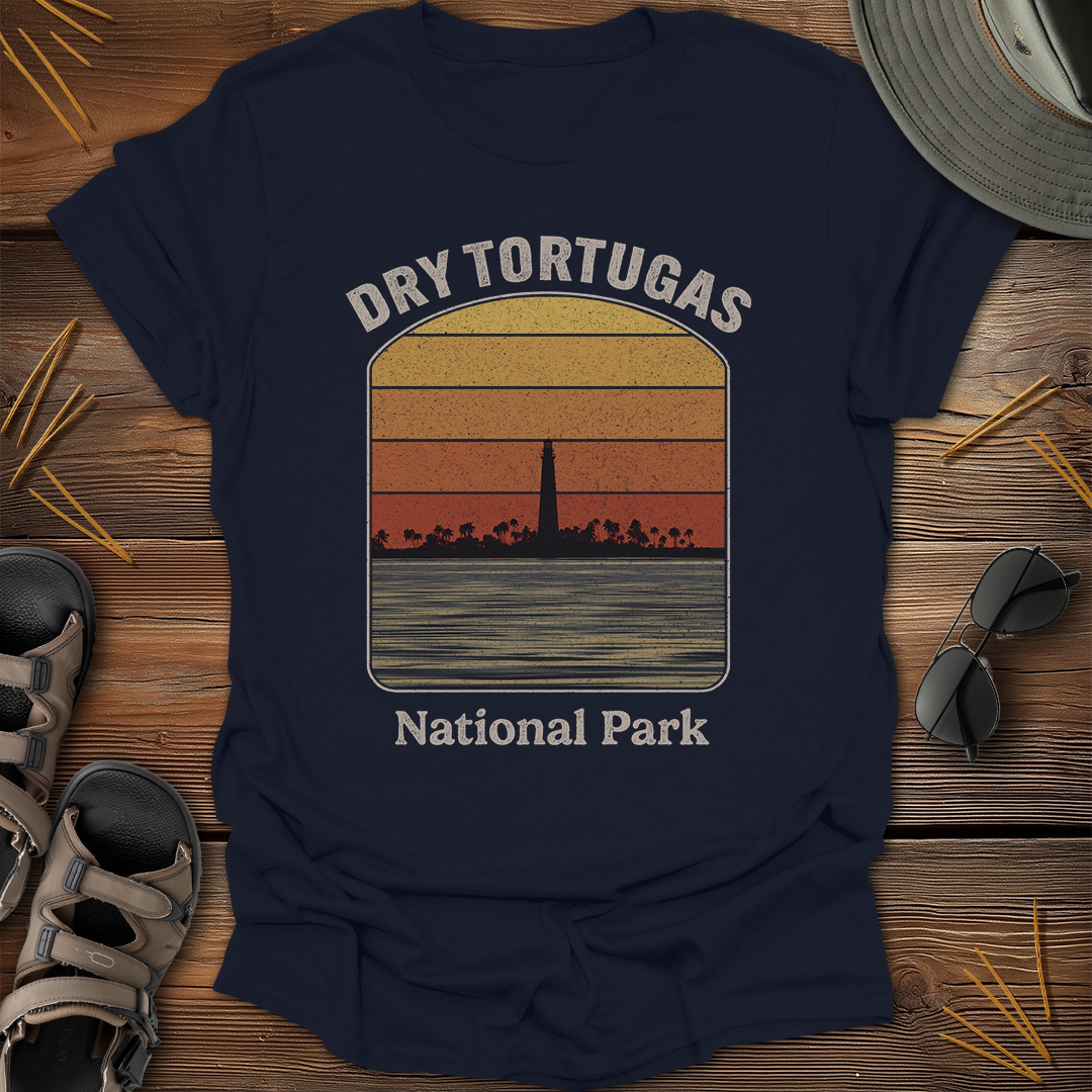 Dry Tortugas National Park Retro Sunset T-Shirt