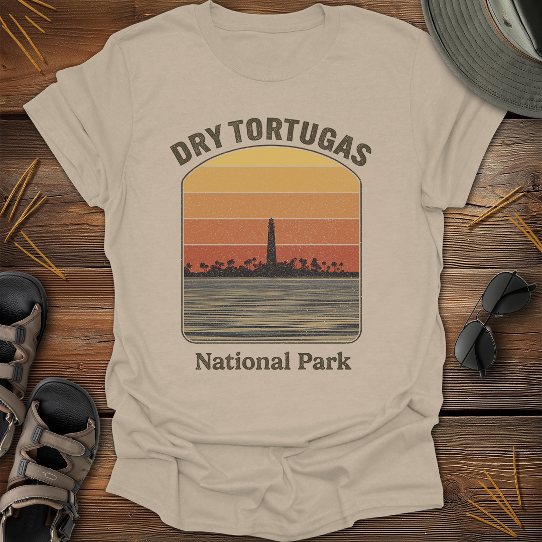 Dry Tortugas National Park Retro Sunset T-Shirt