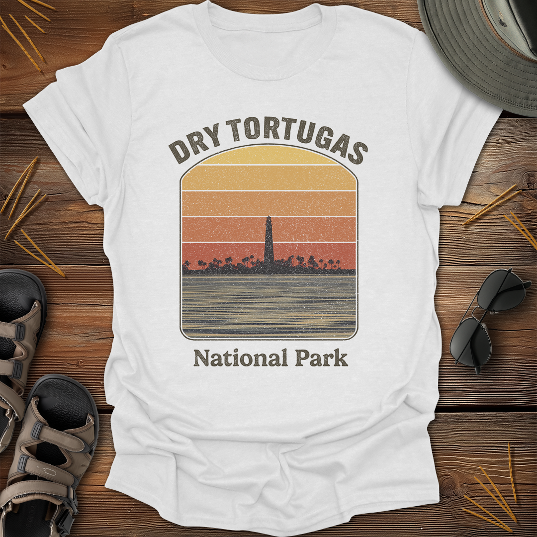 Dry Tortugas National Park Retro Sunset T-Shirt