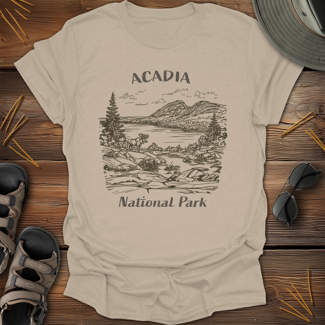 Acadia National Park Sketch T-Shirt