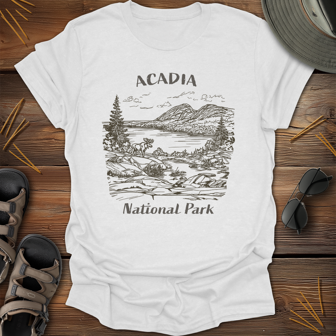 Acadia National Park Sketch T-Shirt