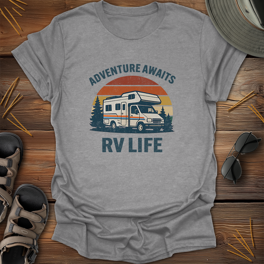 Adventure Awaits RV Life Retro T-Shirt