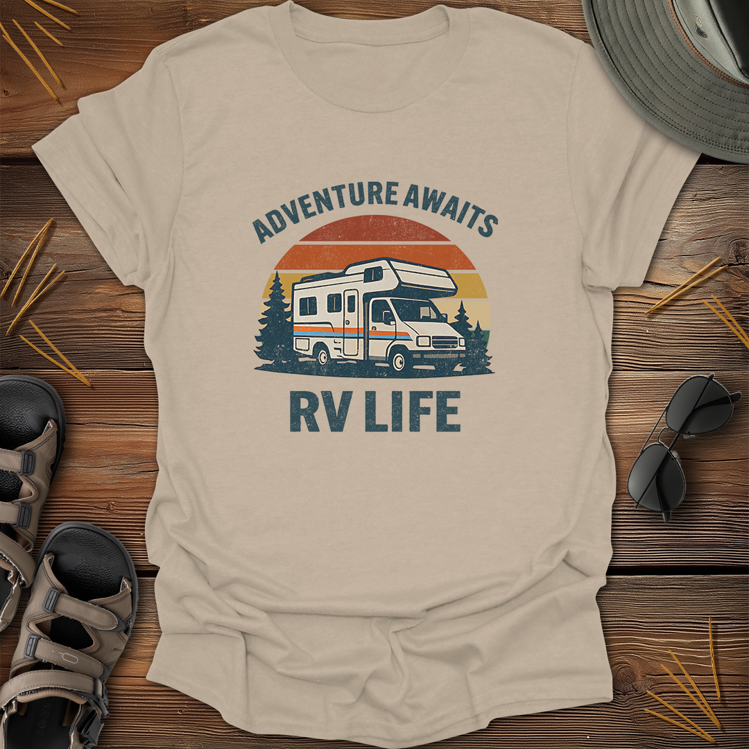 Adventure Awaits RV Life Retro T-Shirt
