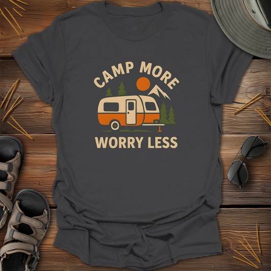 Camp More Worry Less Retro T-Shirt