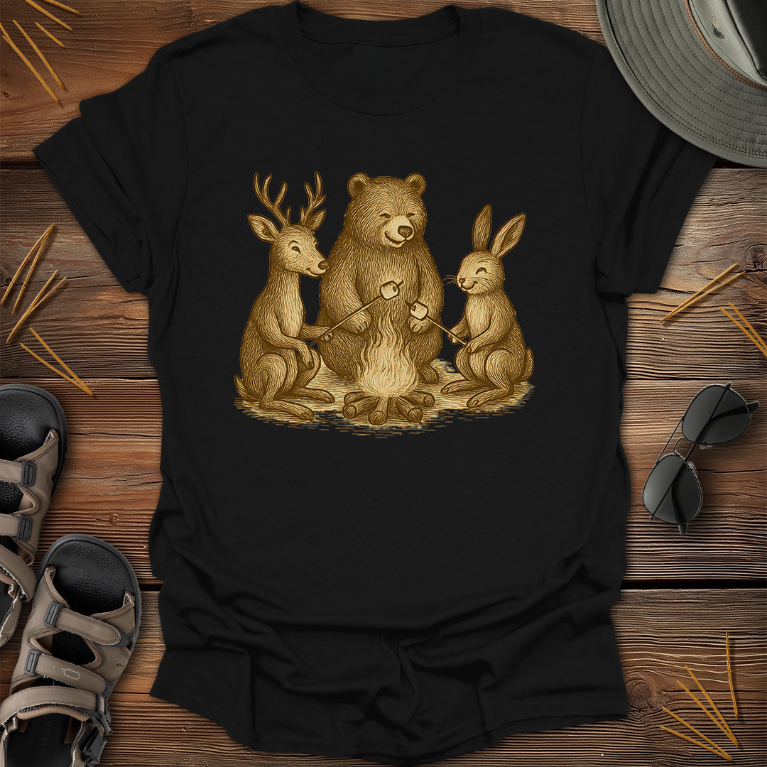 Campfire Wildlife Graphic T-Shirt