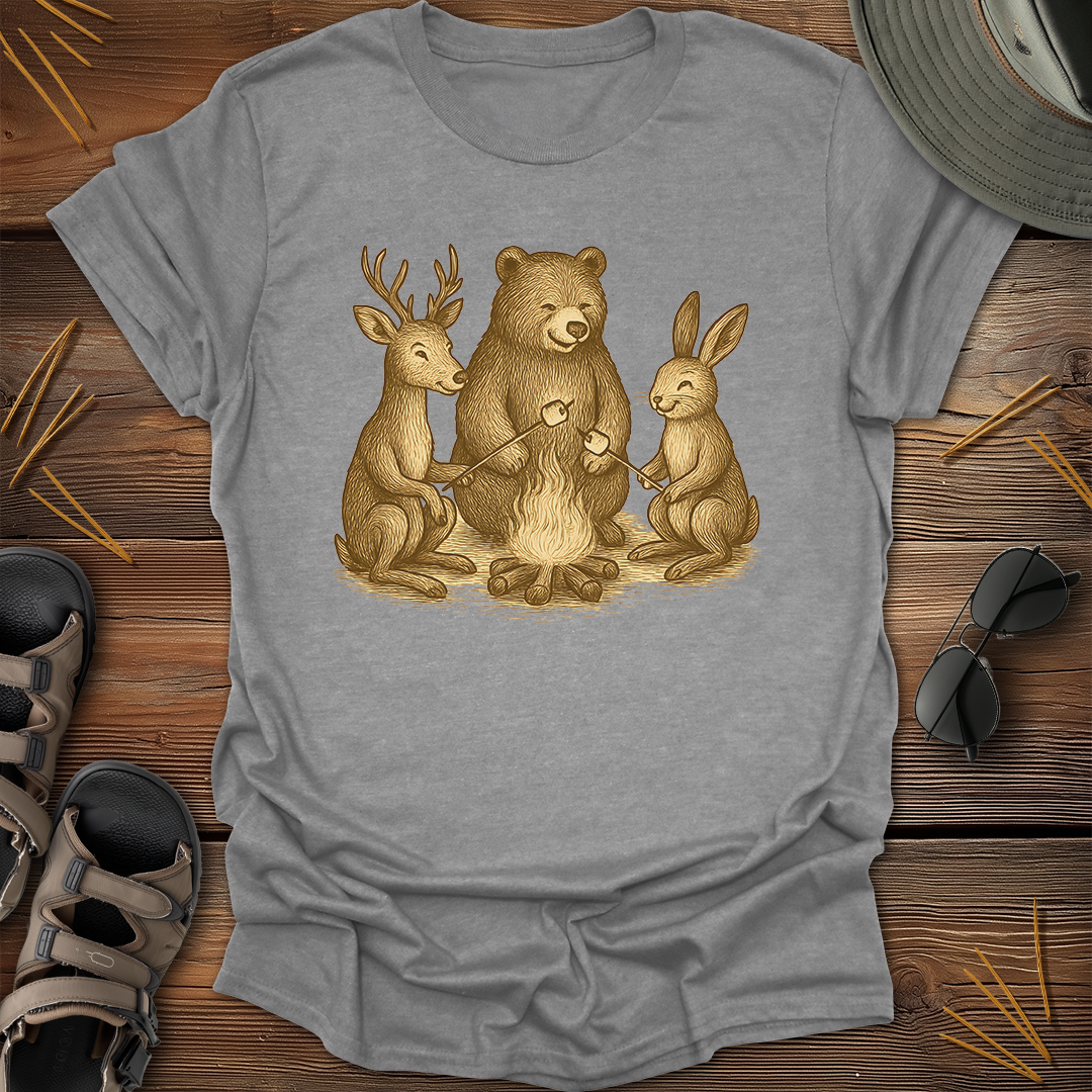 Campfire Wildlife Graphic T-Shirt