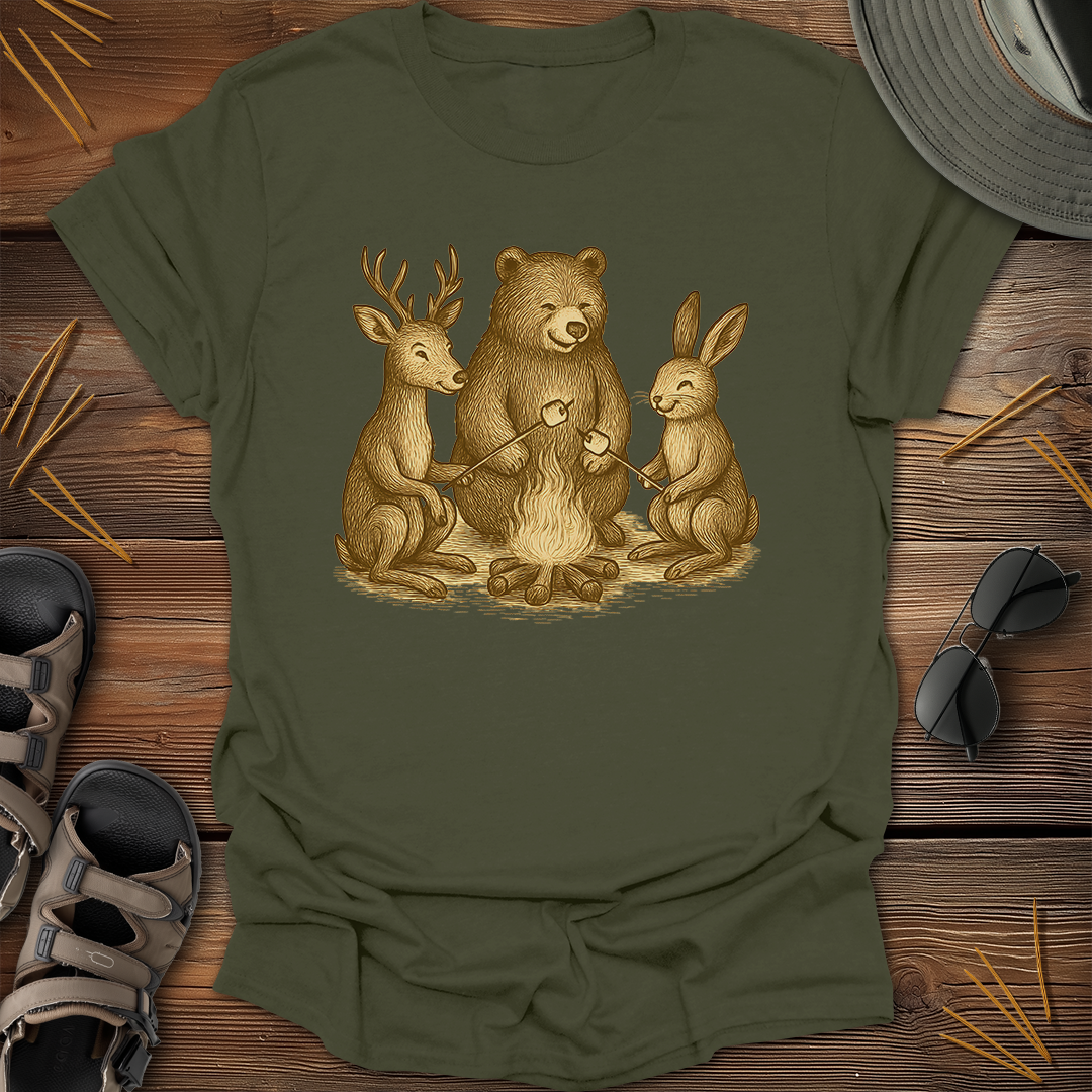 Campfire Wildlife Graphic T-Shirt
