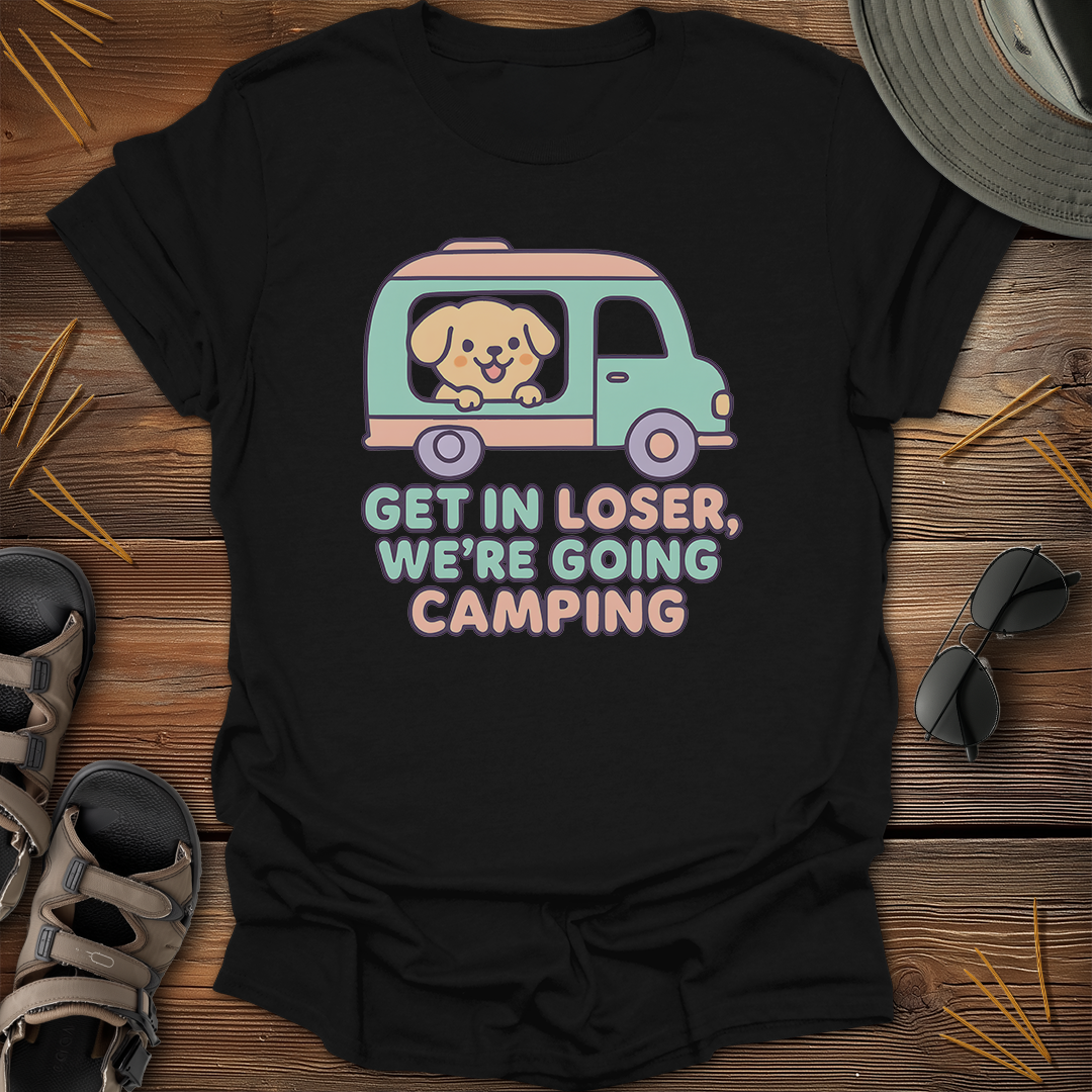 Puppy Get In Going Camping Kawaii T-Shirt