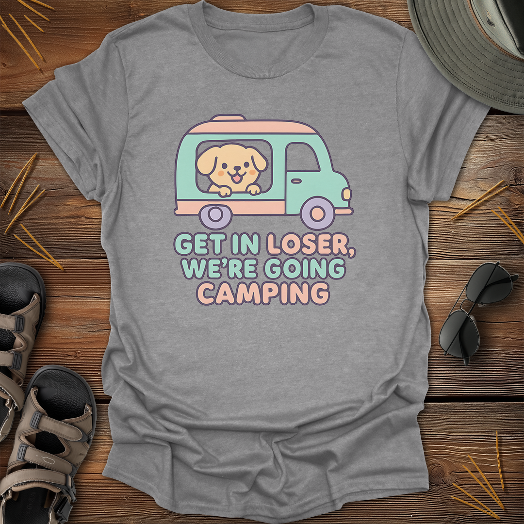 Puppy Get In Going Camping Kawaii T-Shirt