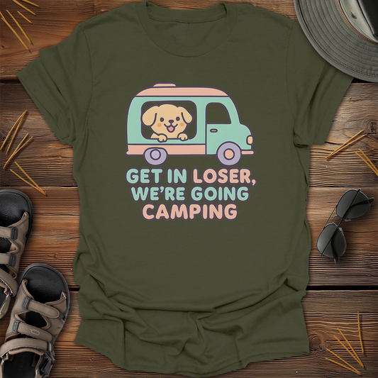 Puppy Get In Going Camping Kawaii T-Shirt