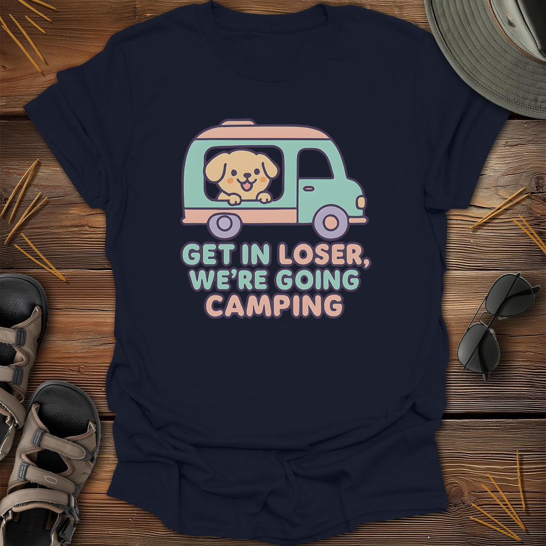 Puppy Get In Going Camping Kawaii T-Shirt
