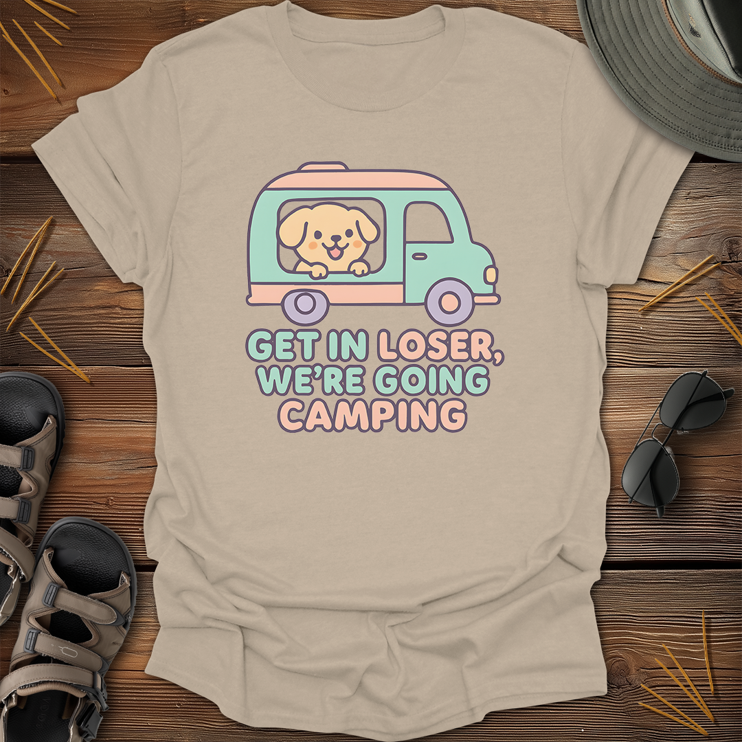Puppy Get In Going Camping Kawaii T-Shirt