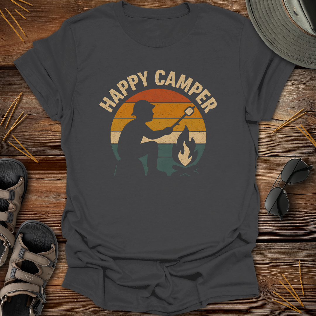 Happy Camper Campfire Vintage T-Shirt