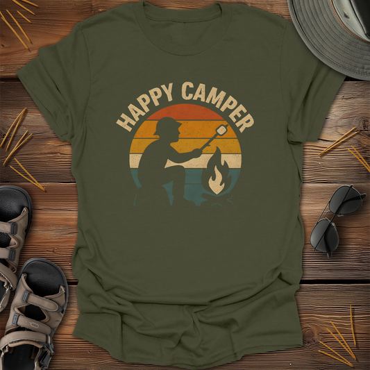 Happy Camper Campfire Vintage T-Shirt