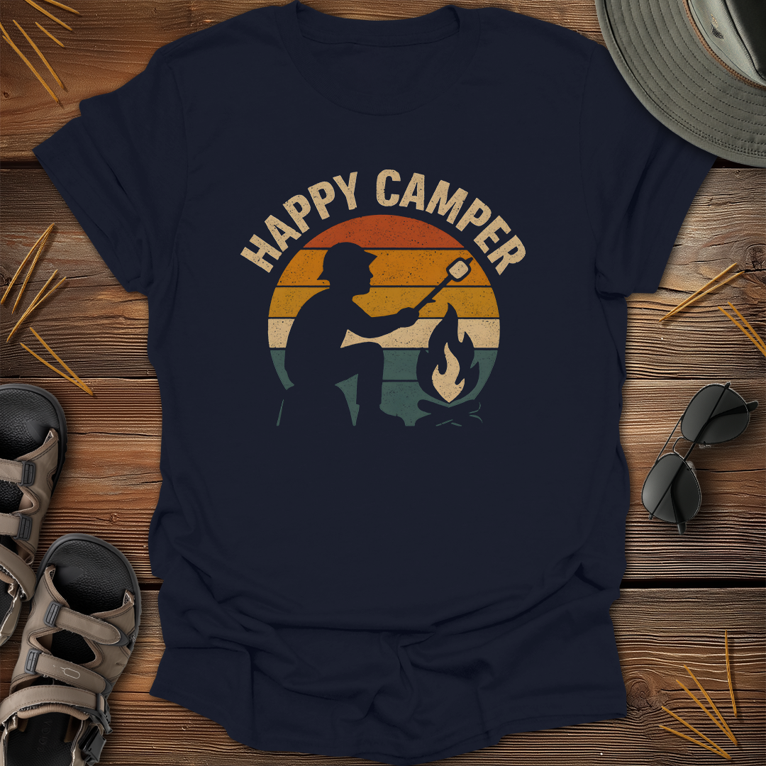Happy Camper Campfire Vintage T-Shirt