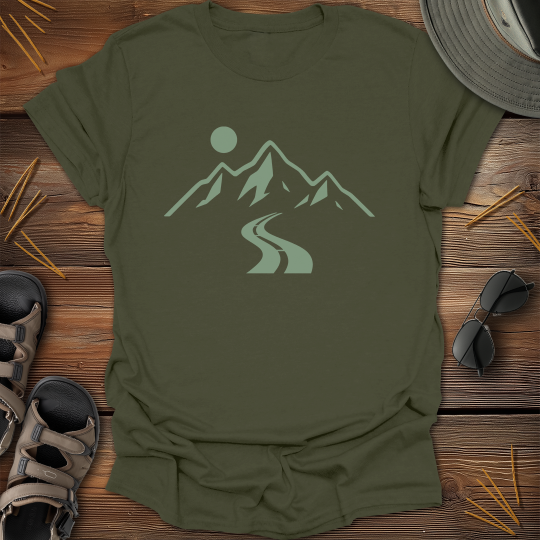 Road to Mountain Peaks Graphic T-Shirt