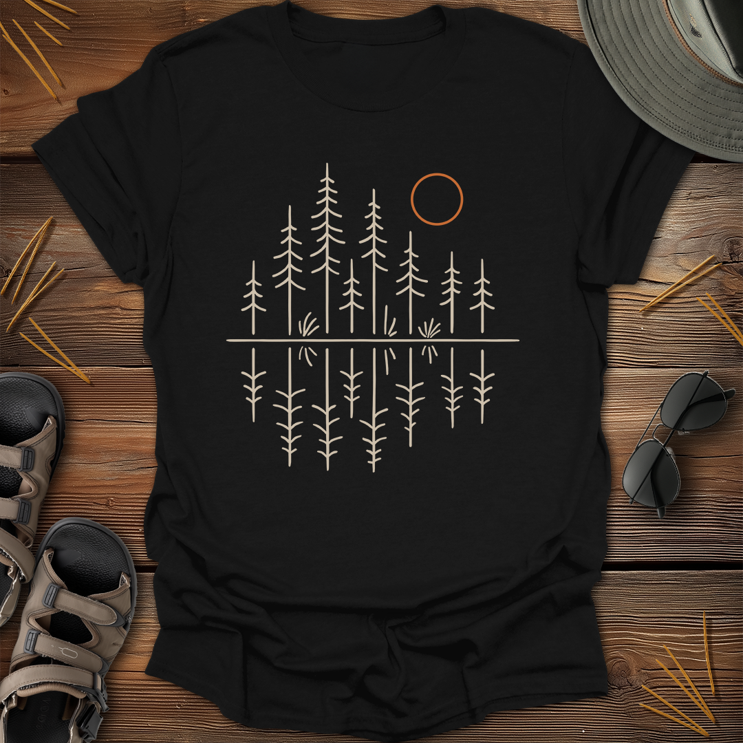 Pacific Northwest Forest Drawing T-Shirt
