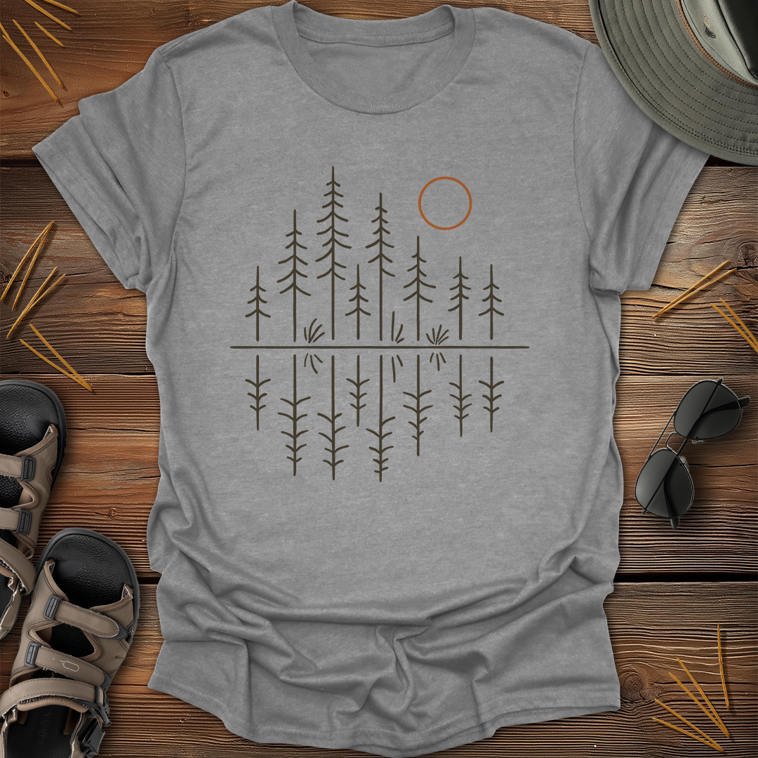Pacific Northwest Forest Drawing T-Shirt