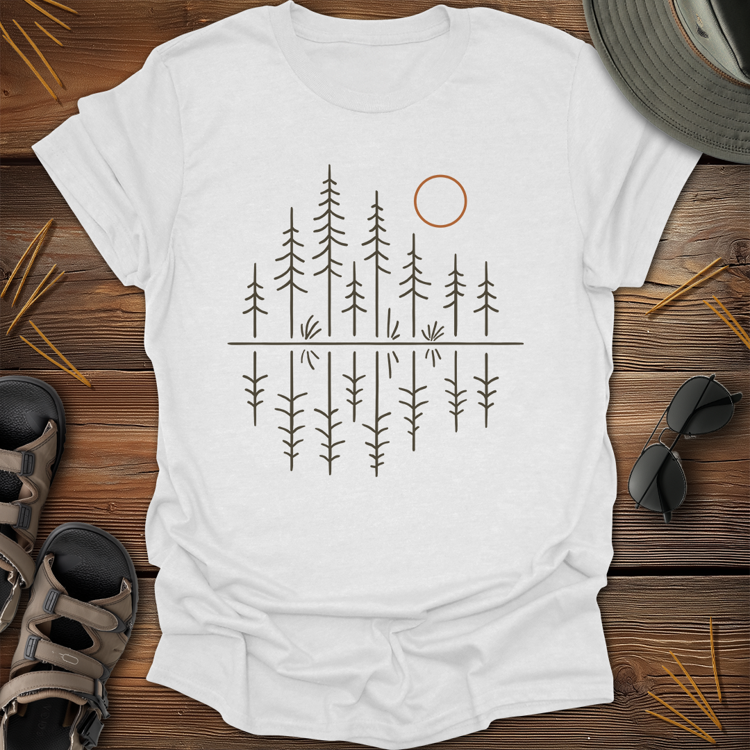 Pacific Northwest Forest Drawing T-Shirt