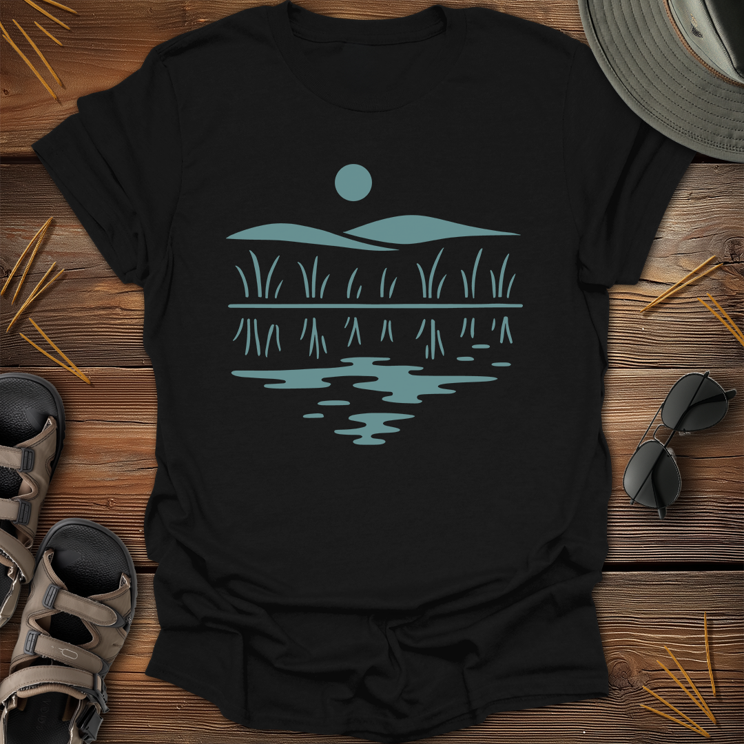 Midwest Prairie Hills Drawing T-Shirt