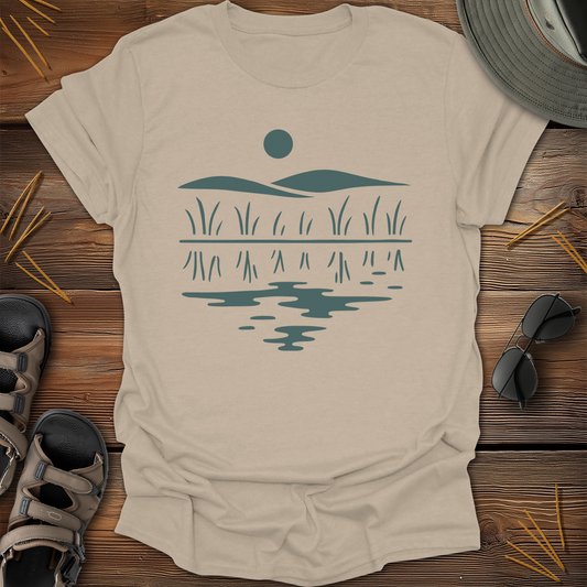 Midwest Prairie Hills Drawing T-Shirt