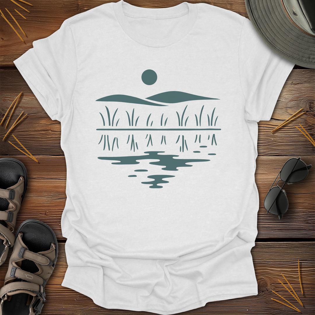 Midwest Prairie Hills Drawing T-Shirt