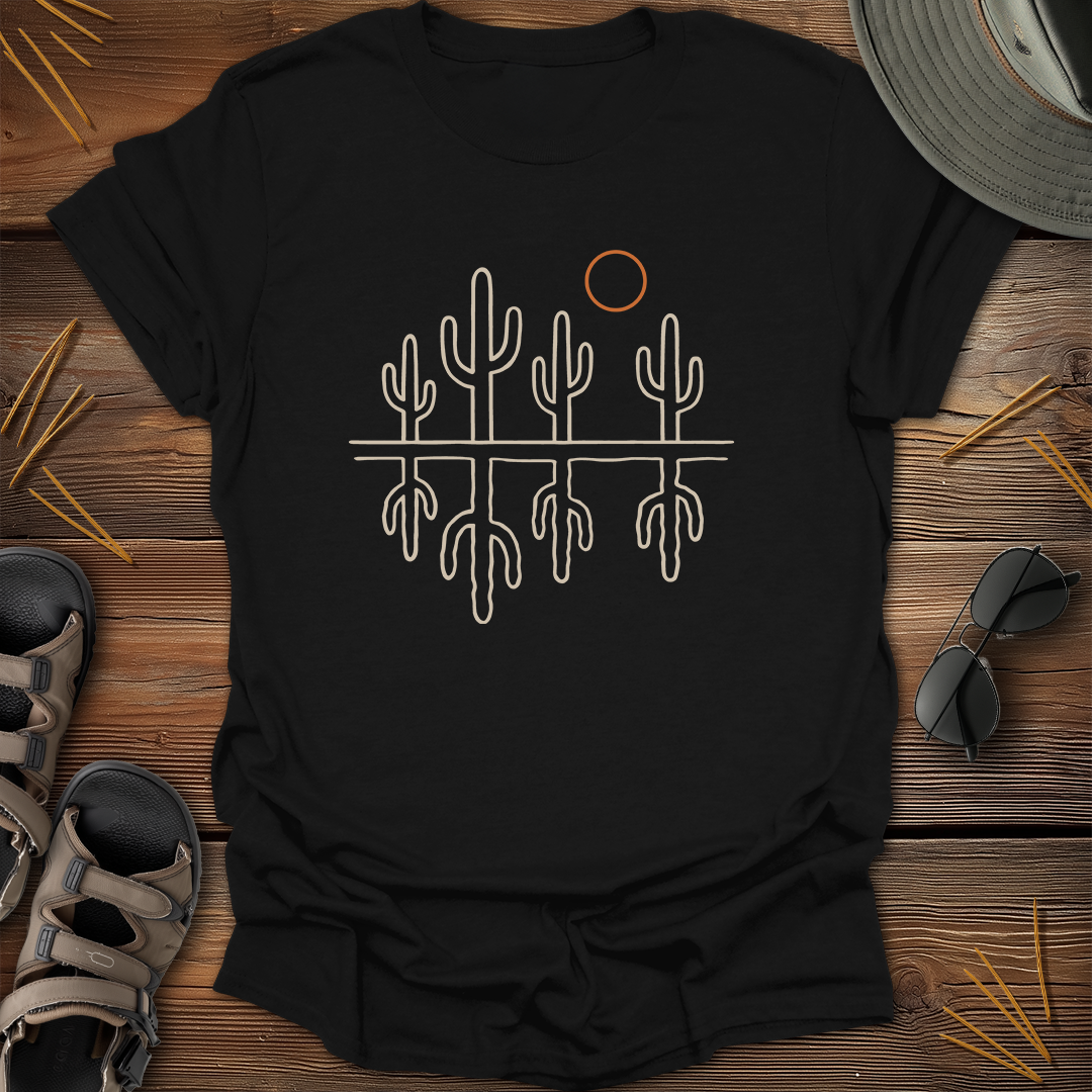 Sonoran Cactus Heat Drawing T-Shirt