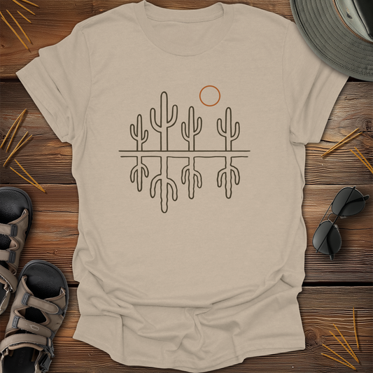 Sonoran Cactus Heat Drawing T-Shirt