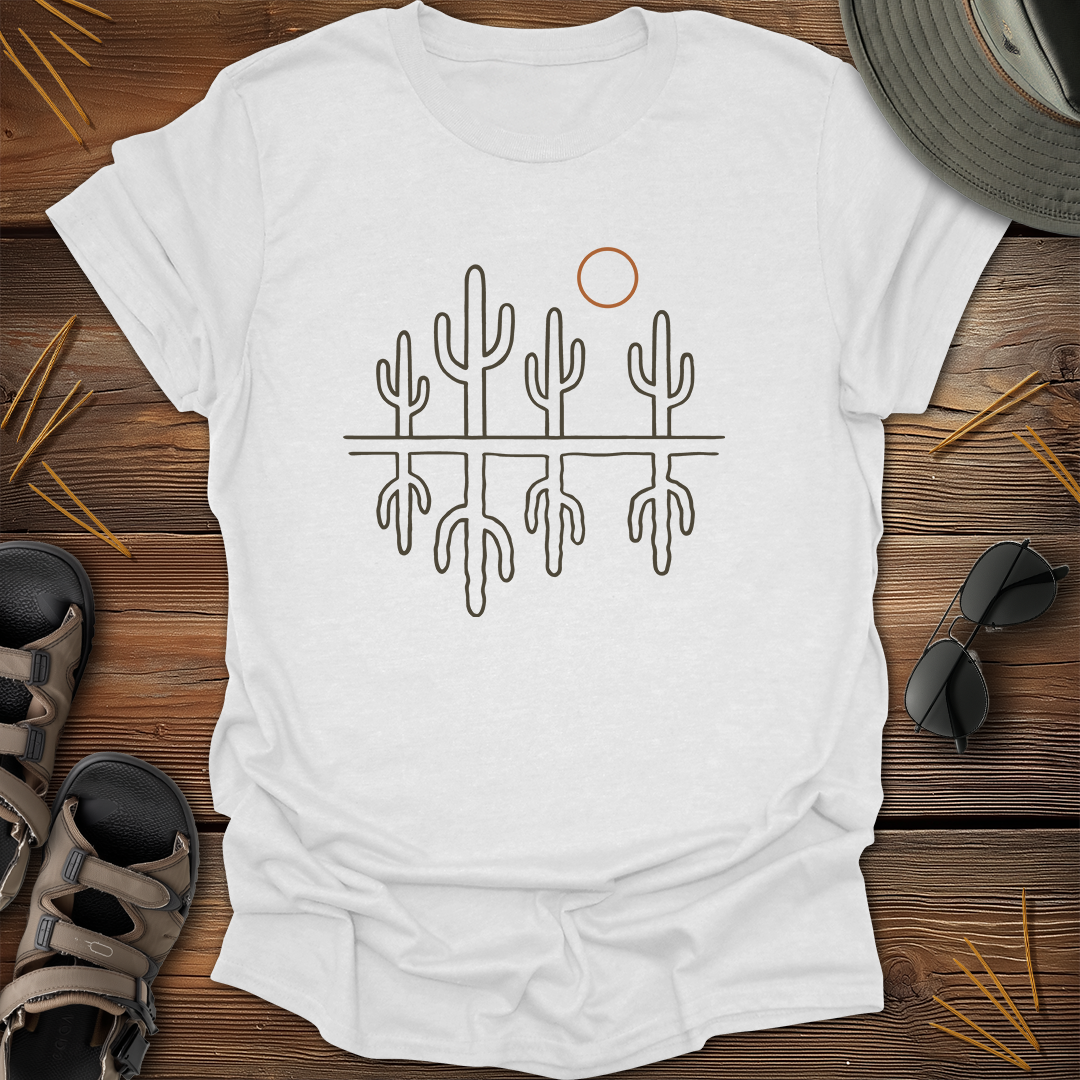 Sonoran Cactus Heat Drawing T-Shirt