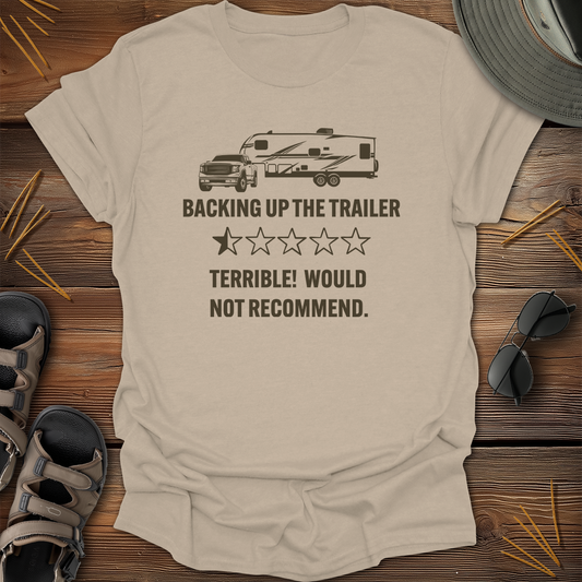Backing Fifth Wheel Half Star Review Graphic T-Shirt