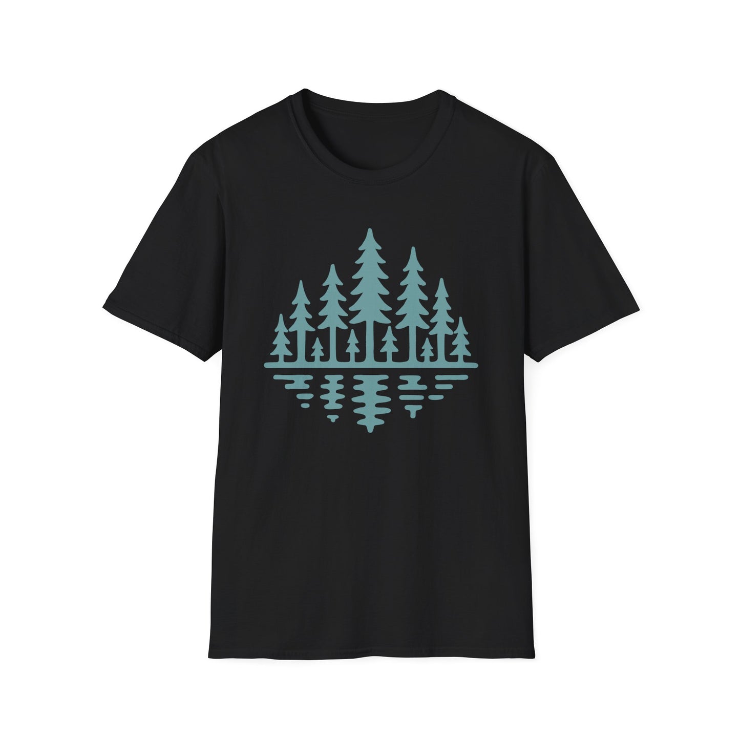 Forest Reflection Drawing T-Shirt