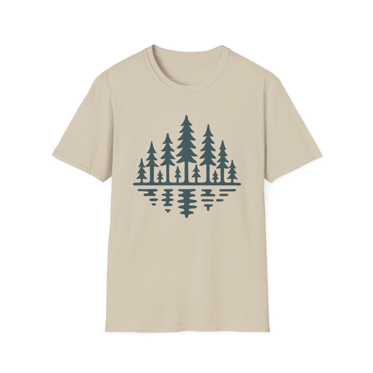 Forest Reflection Drawing T-Shirt