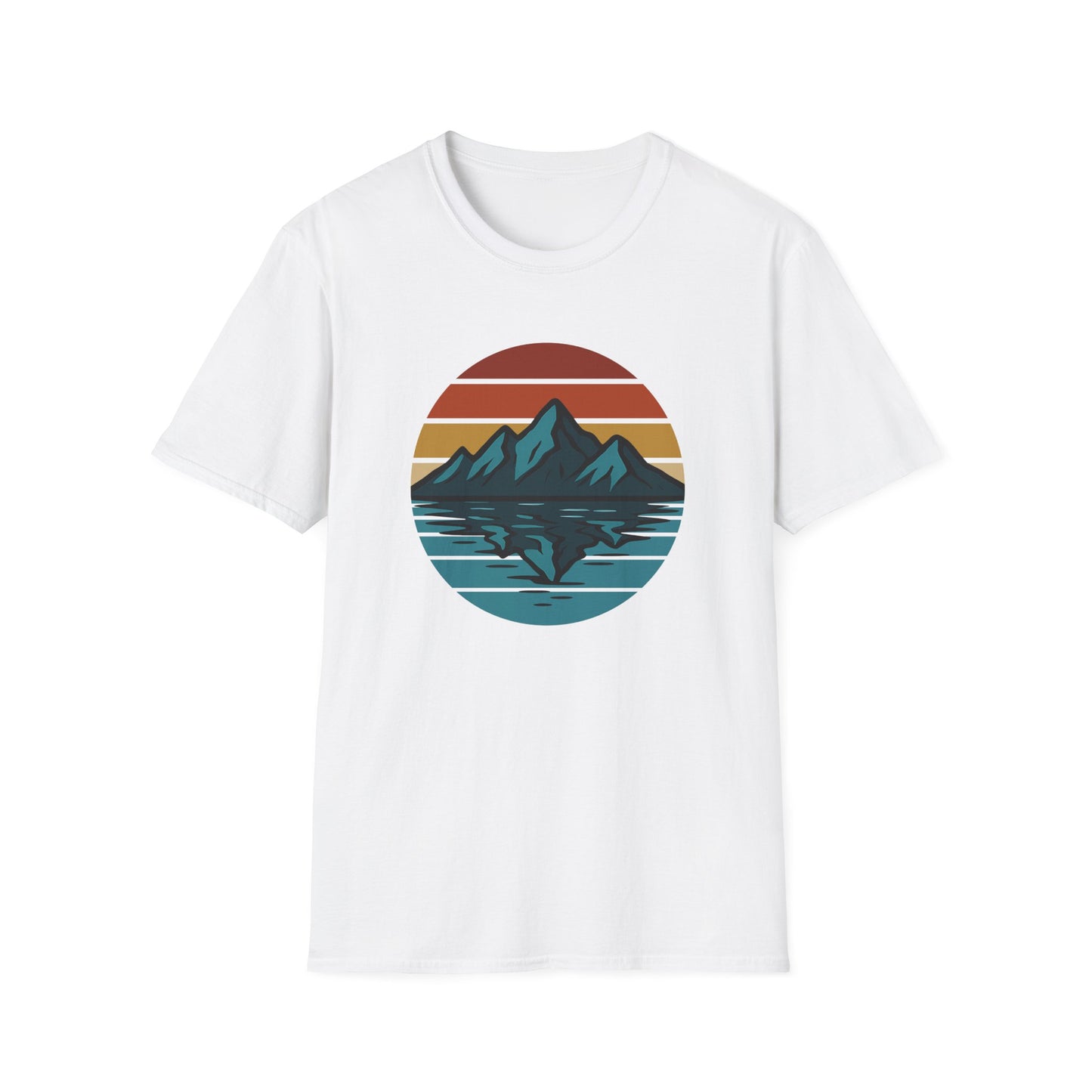 Retro Mountain Lake Reflection T-Shirt