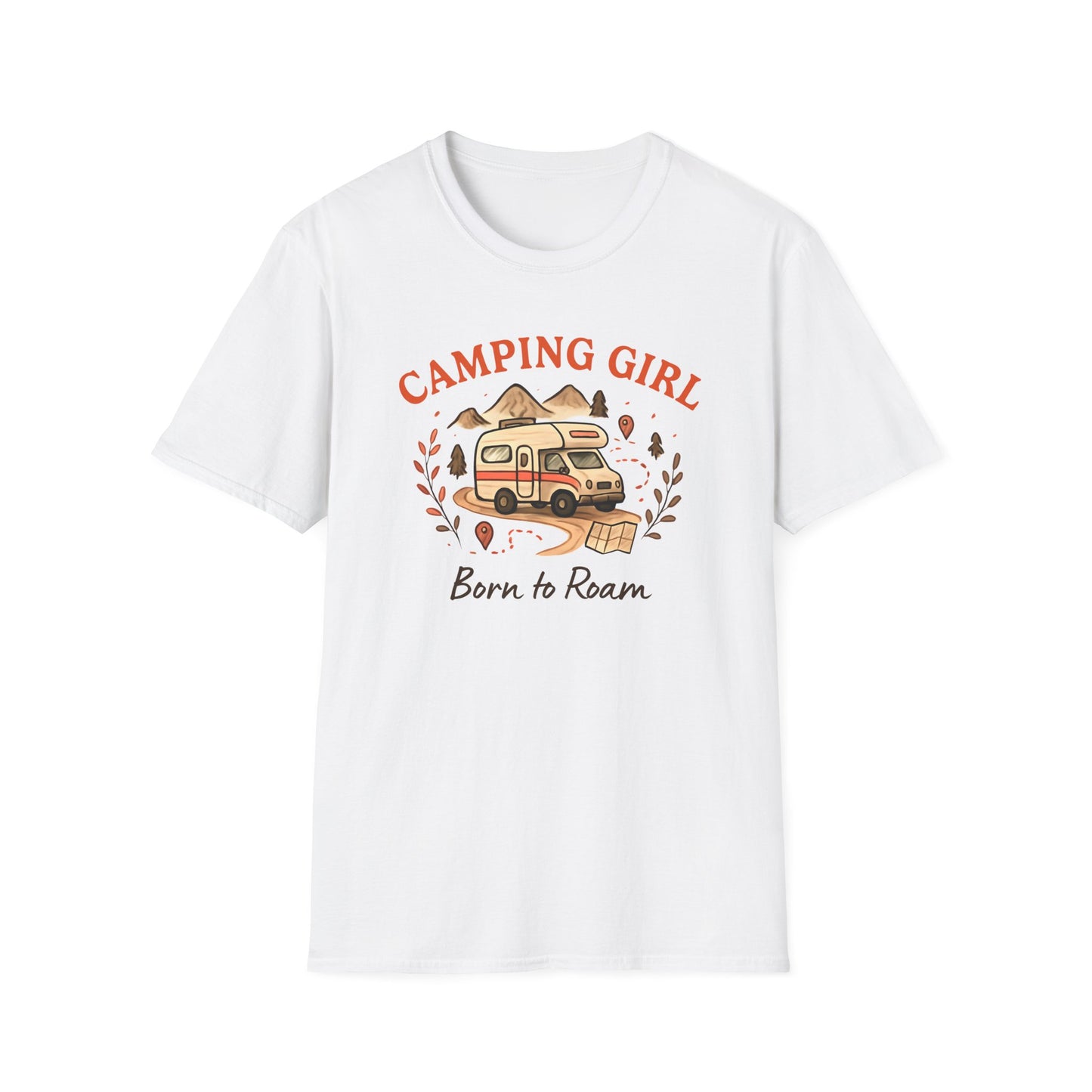 Camping Girl Born to Roam T-Shirt