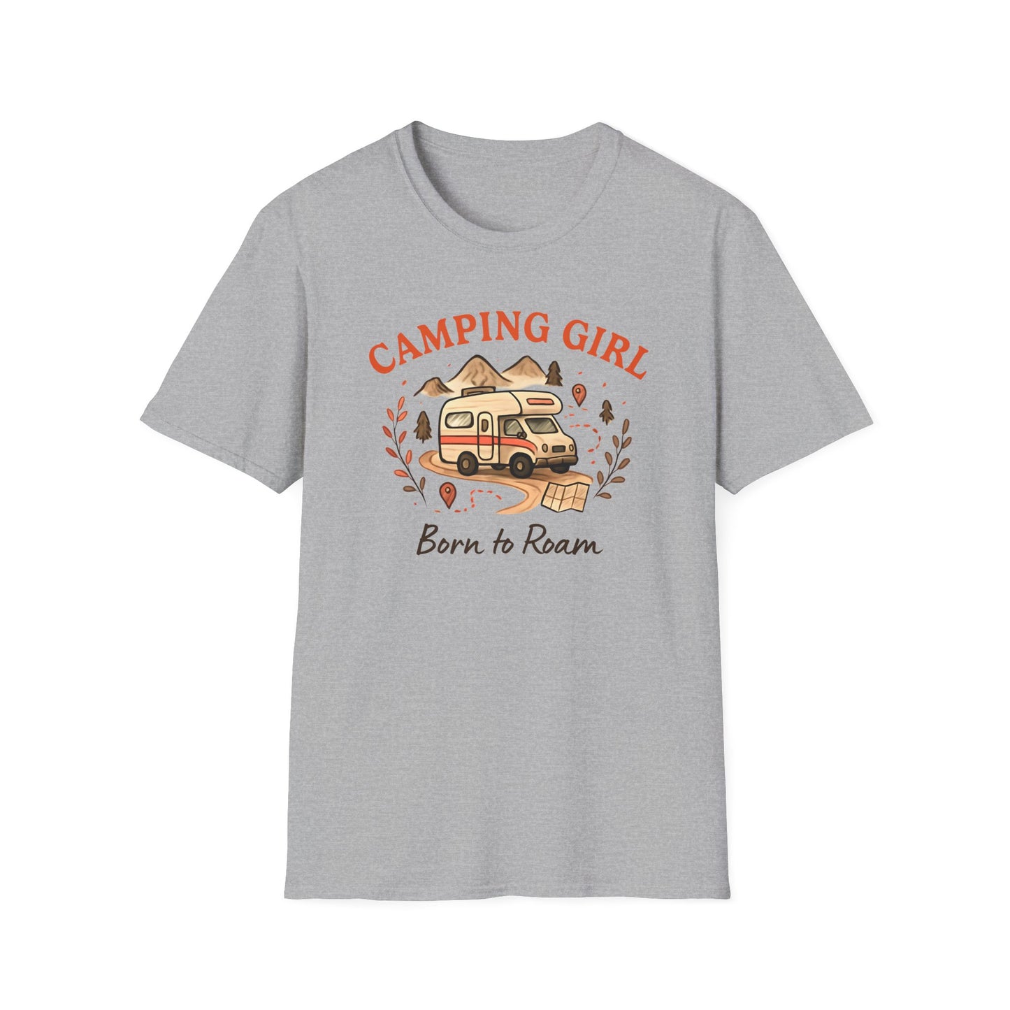 Camping Girl Born to Roam T-Shirt