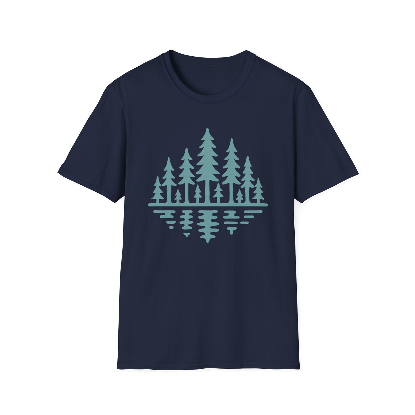 Forest Reflection Drawing T-Shirt