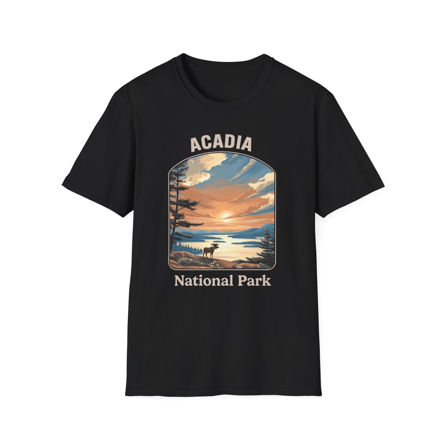 Acadia National Park Vintage Sunset T-Shirt