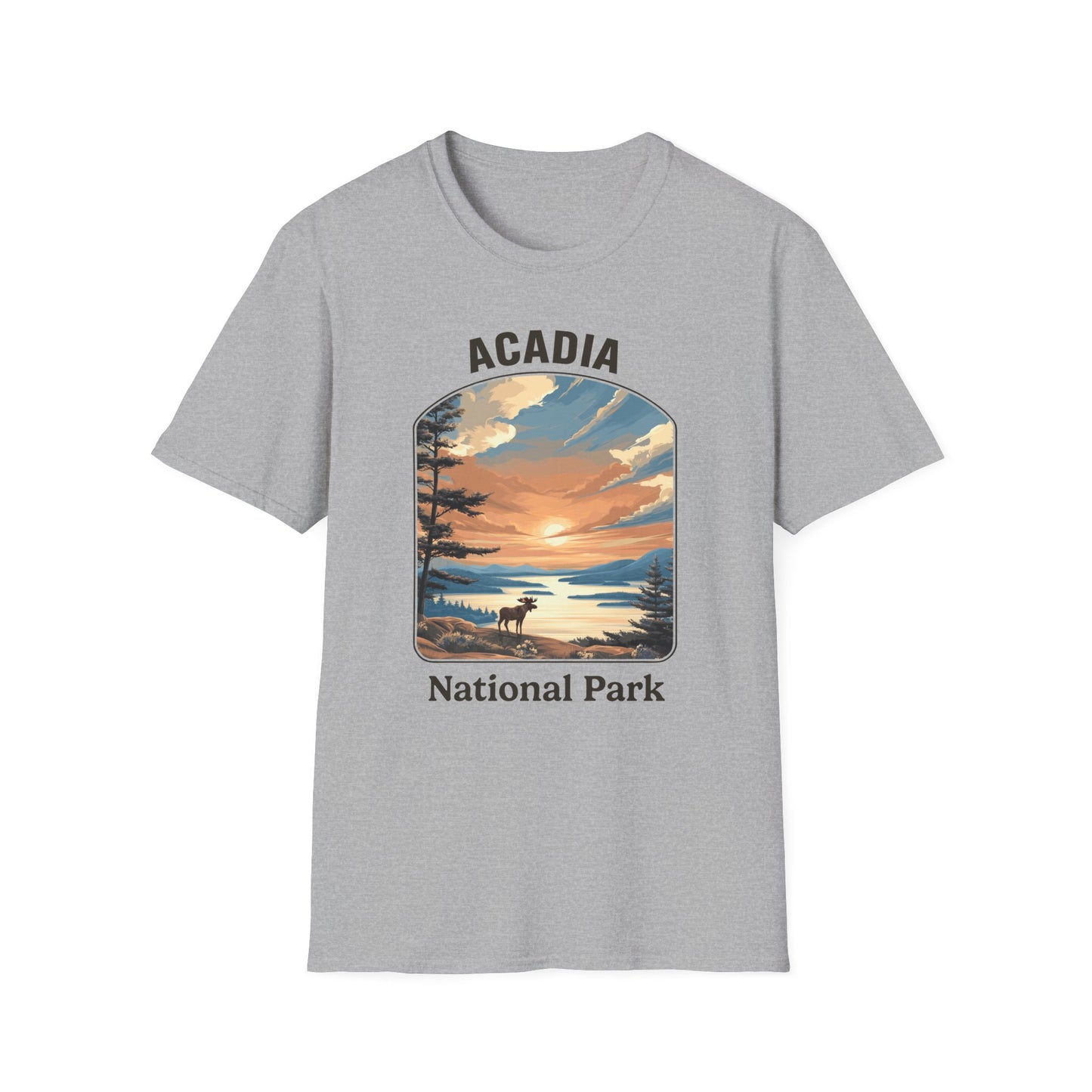 Acadia National Park Vintage Sunset T-Shirt