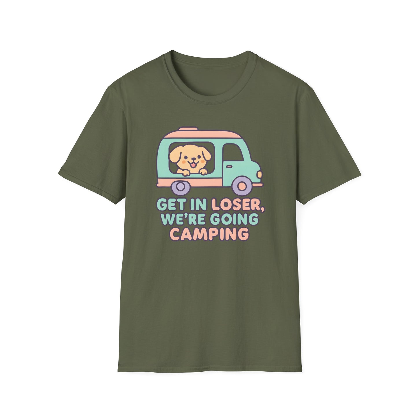 Puppy Get In Going Camping Kawaii T-Shirt