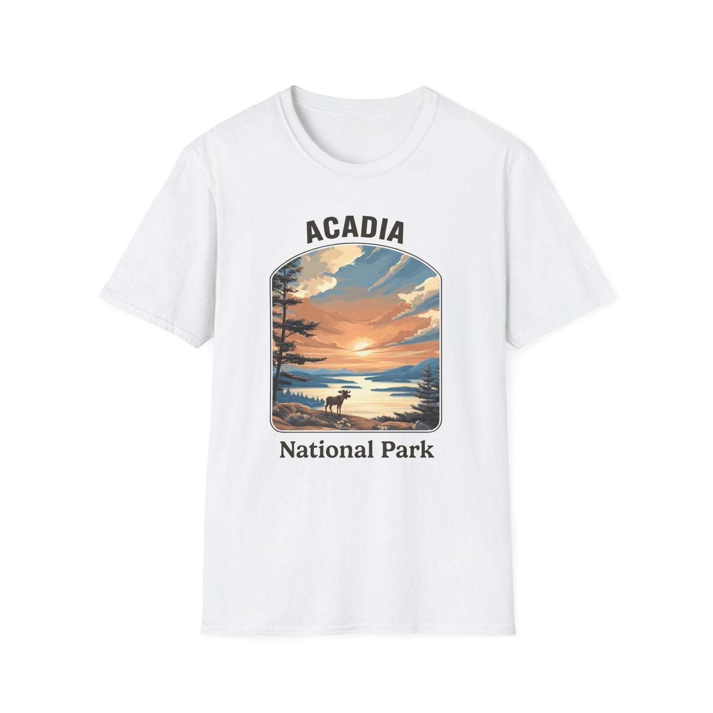 Acadia National Park Vintage Sunset T-Shirt