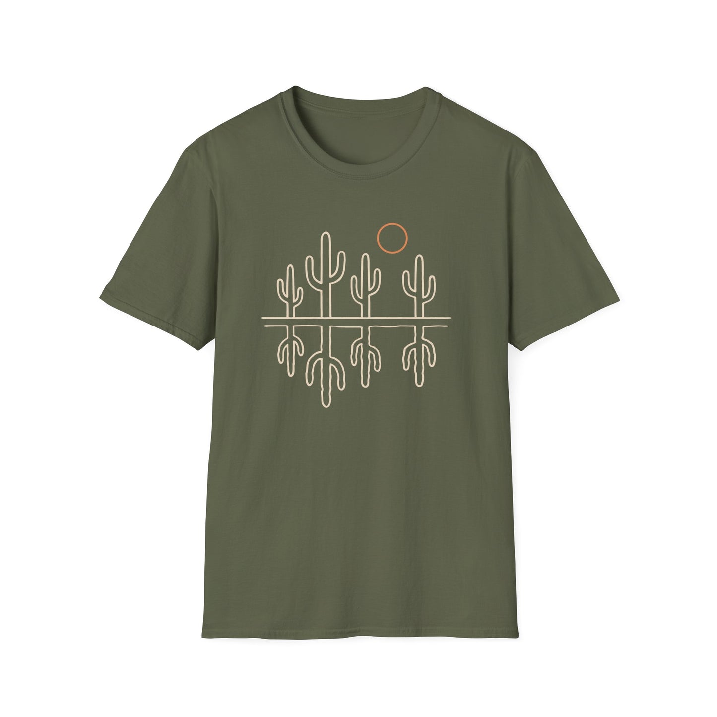 Sonoran Cactus Heat Drawing T-Shirt