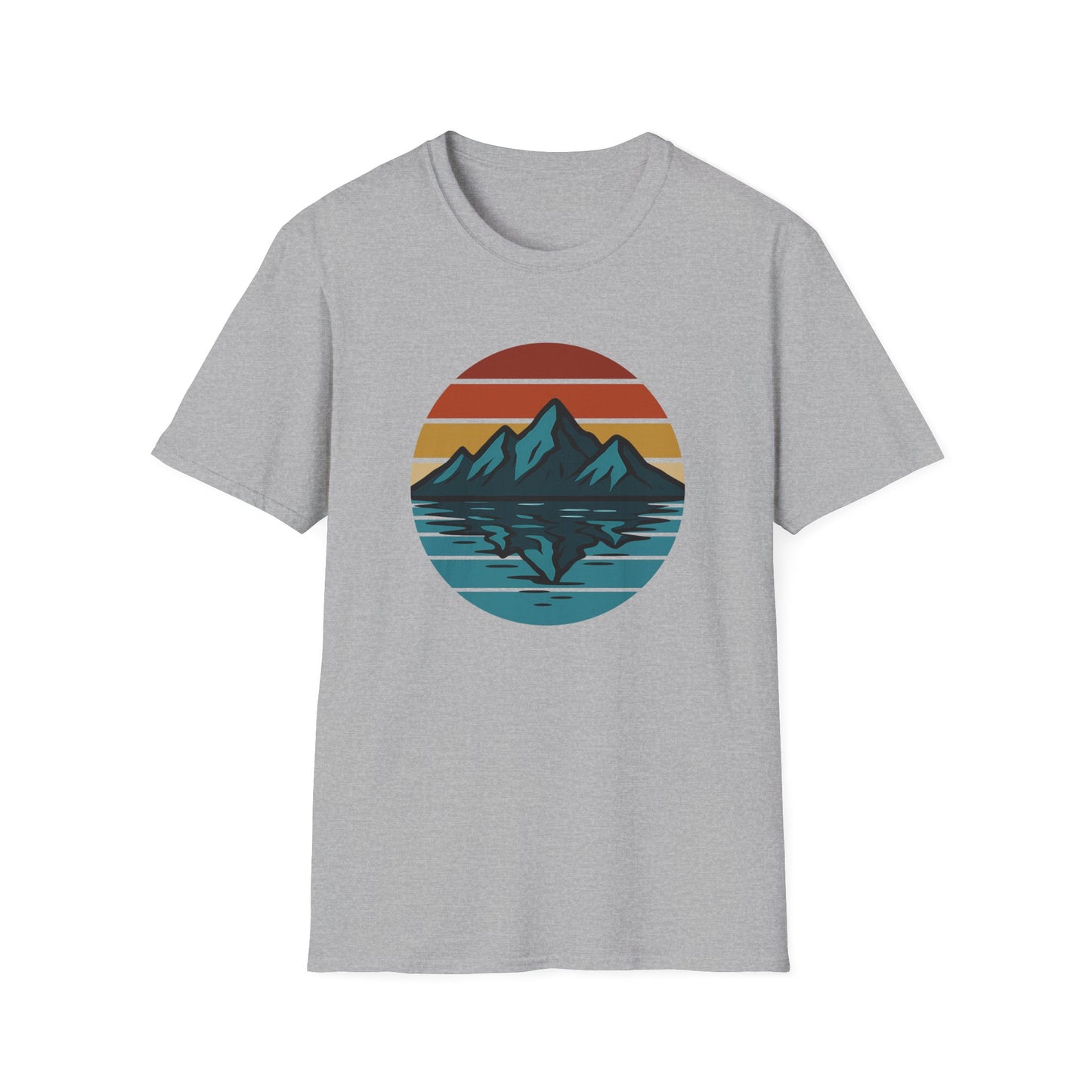 Retro Mountain Lake Reflection T-Shirt