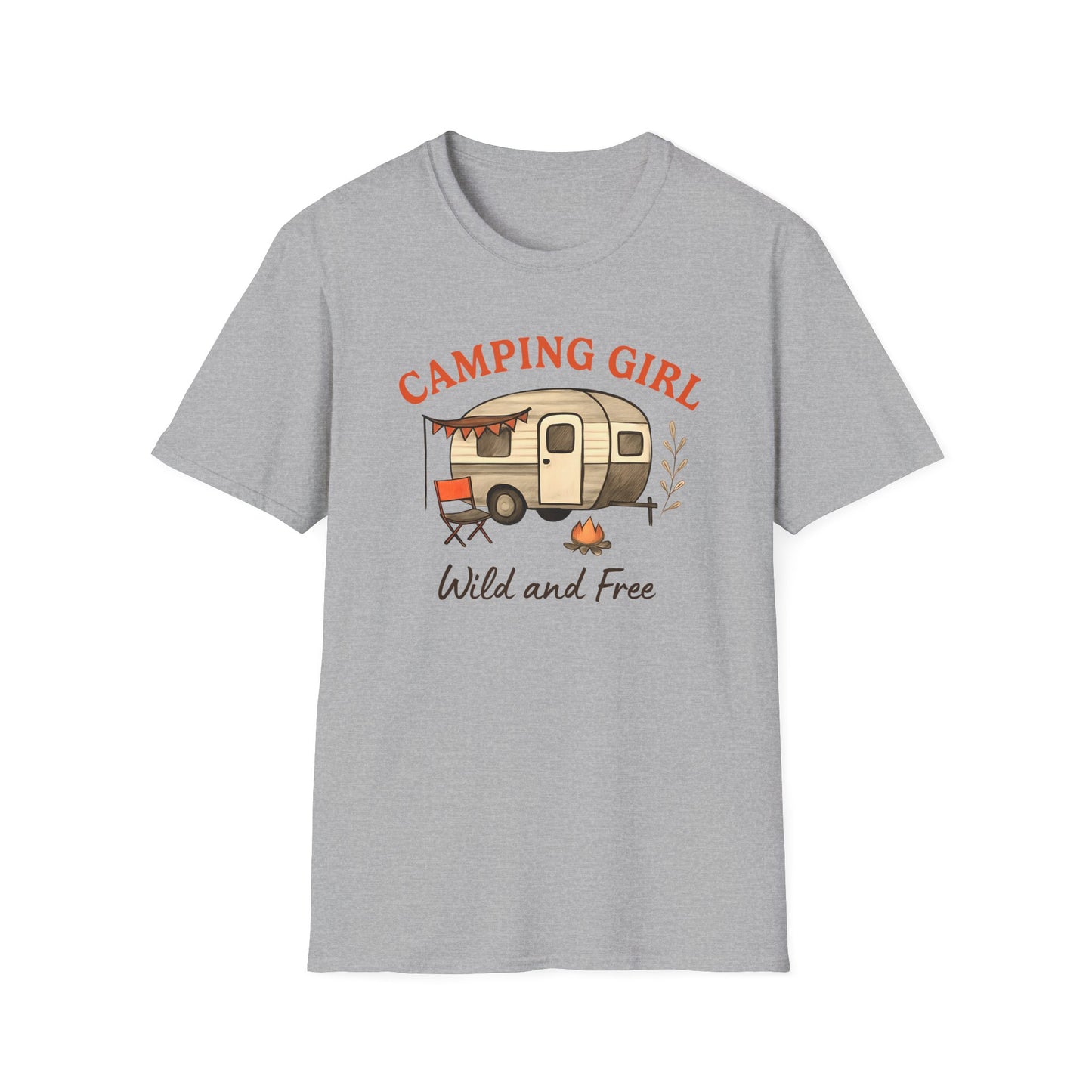 Camping Girl Wild and Free T-Shirt