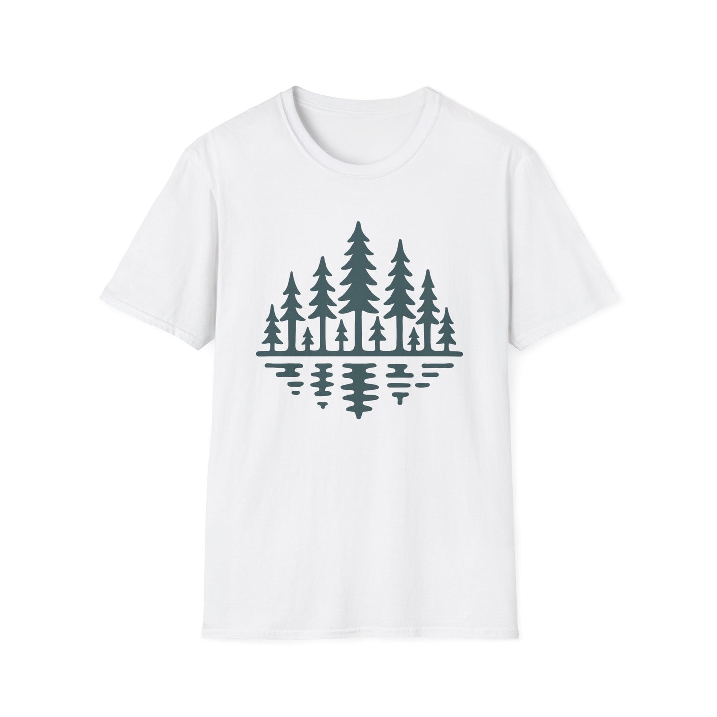 Forest Reflection Drawing T-Shirt
