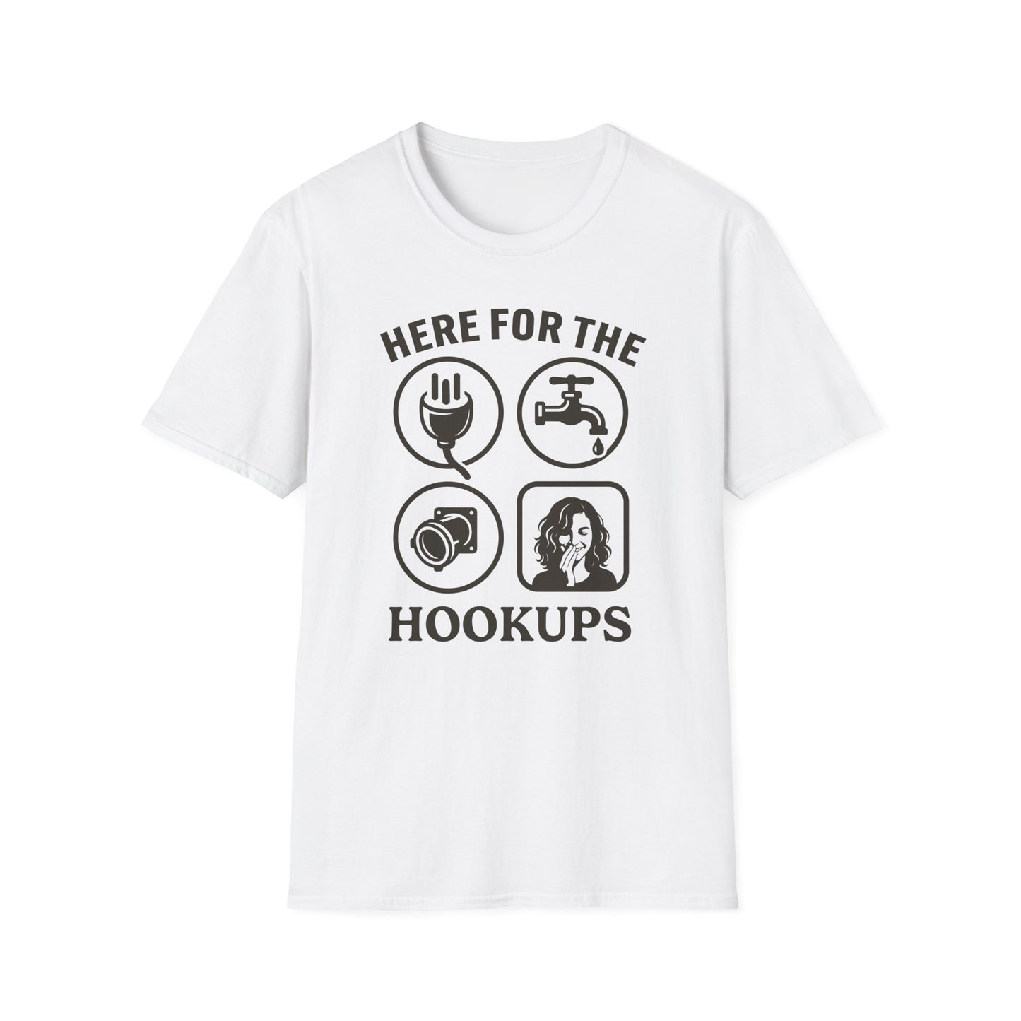 Here for the Hookups Bold T-Shirt