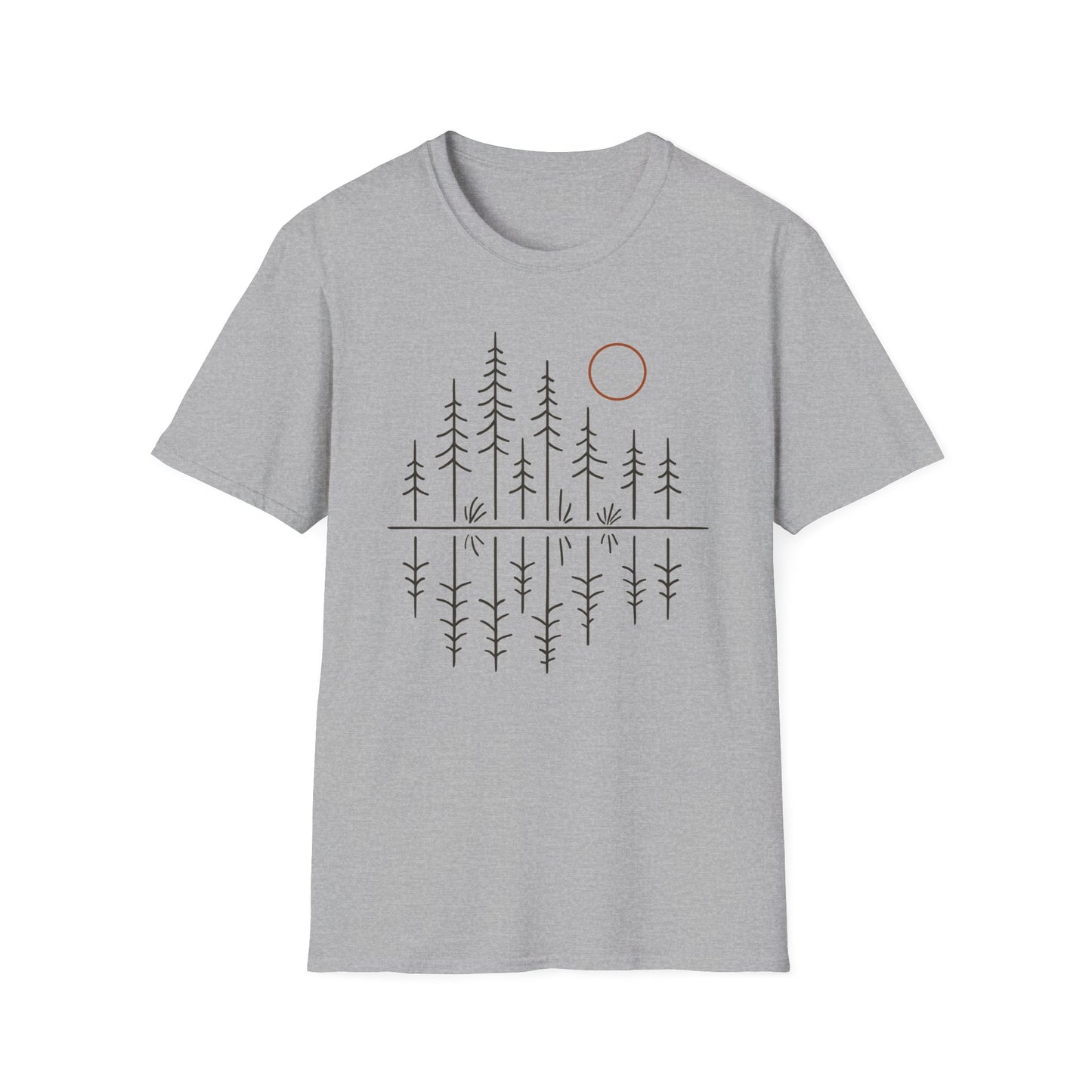 Pacific Northwest Forest Drawing T-Shirt