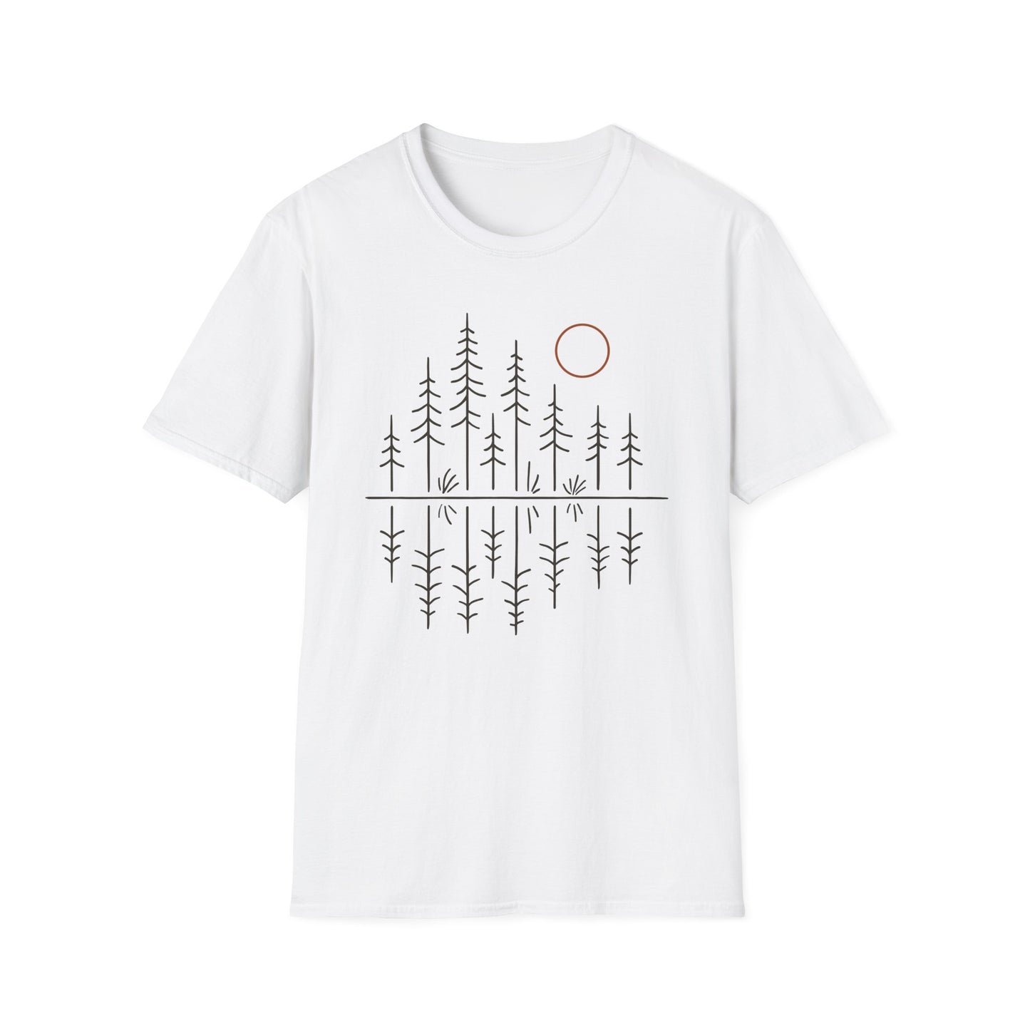 Pacific Northwest Forest Drawing T-Shirt