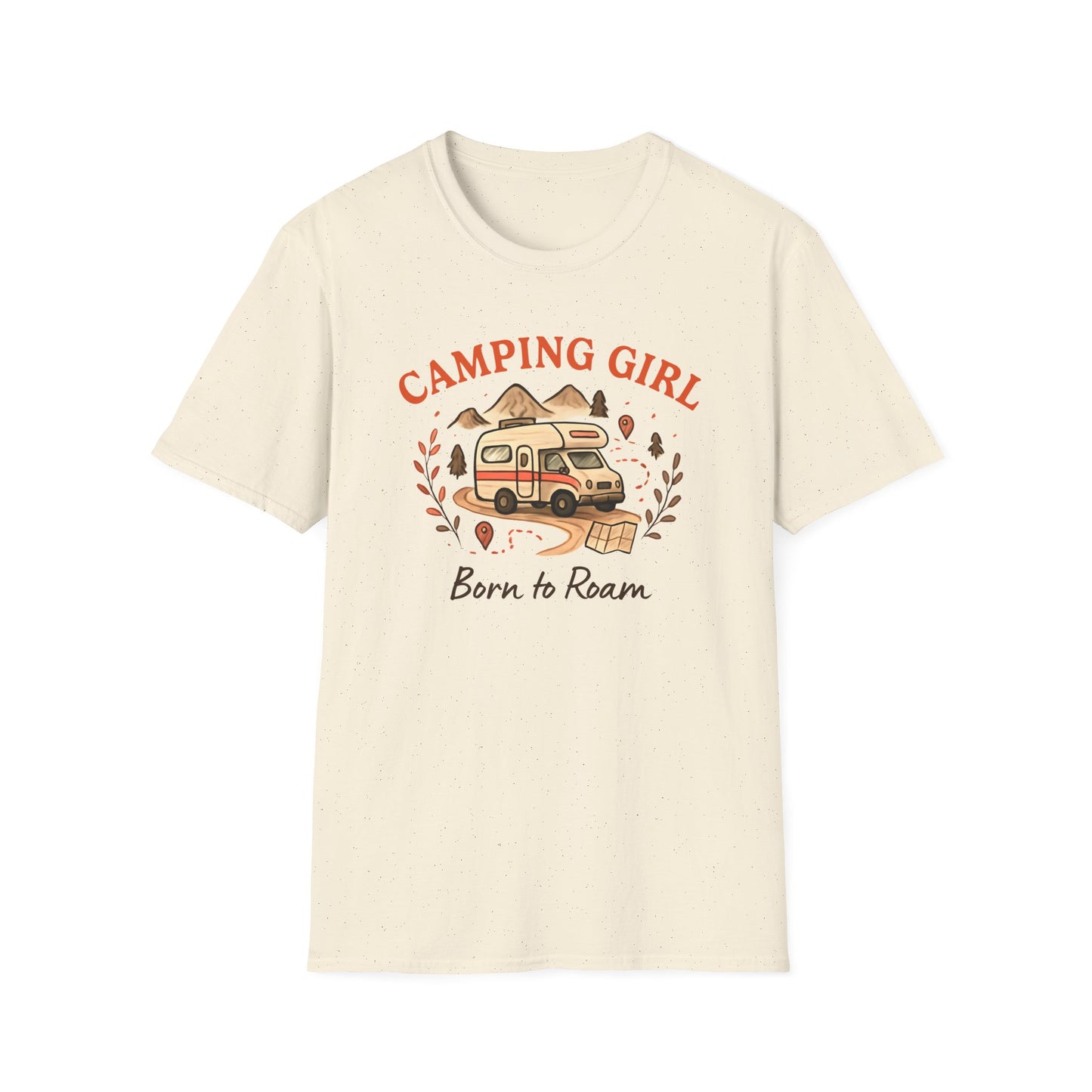 Camping Girl Born to Roam T-Shirt