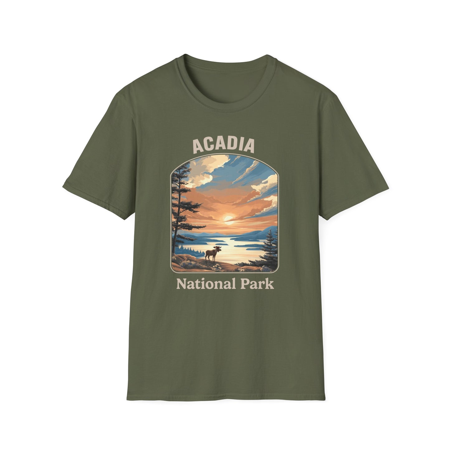 Acadia National Park Vintage Sunset T-Shirt